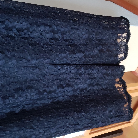 Liz Claiborne petite collection black lace halter midi dress size 8P - Picture 16 of 17